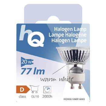 HQHGU10MR16003 Halogeenlamp gu10 mr16 20 w 77 lm 2800 k Verpakking foto